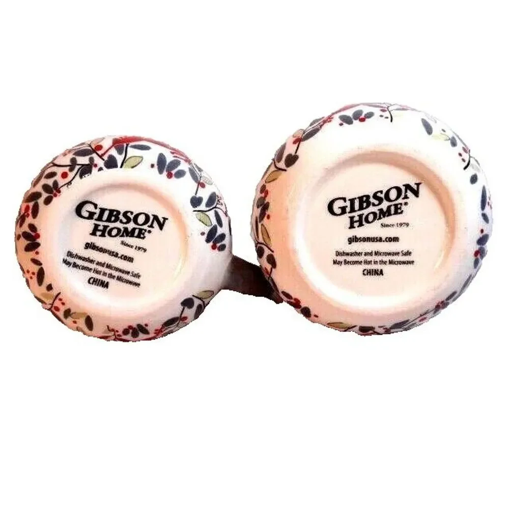 Reindeer Snowflakes Cream Sugar Set Ceramic White Red Gray Christmas Serveware